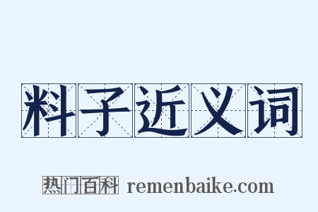 料子近义词是什么意思的图片